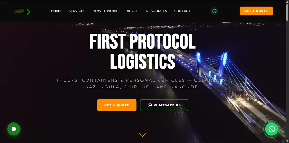 First Protocol Logistics website