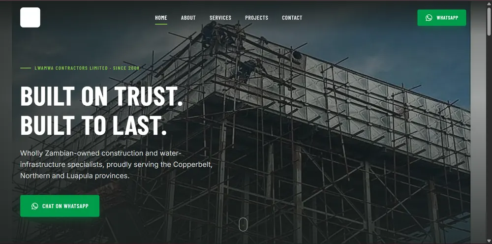 Lwamwa Contractors Limited website